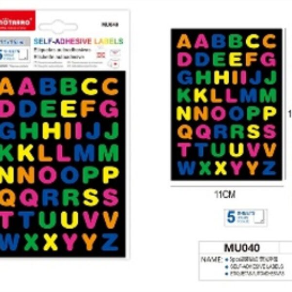 5 SHEETS SELF-ADHESIVE LABEL - LETTERS