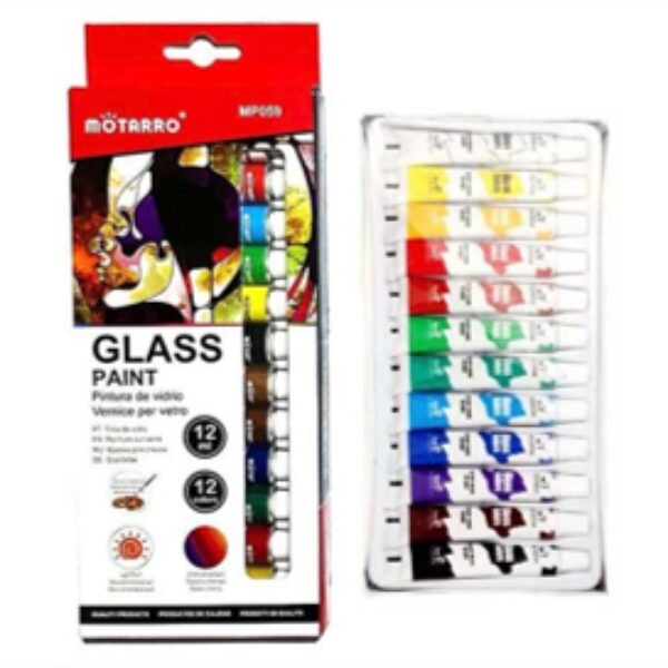 12 PCS GLASS PAINT 12ML