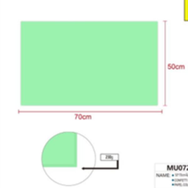 25 PCS GREEN BRISTOL BOARD