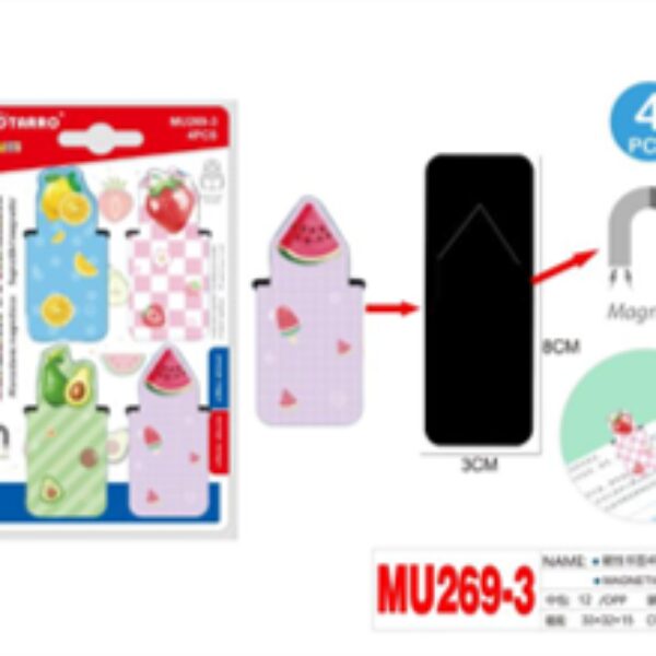 4 PCS MAGNETIC BOOKMARKS