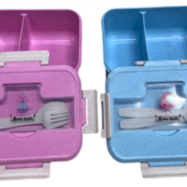 LUNCH BOX W SPOON & FORK