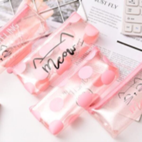 CLEAR GLITTER PENCIL CASE