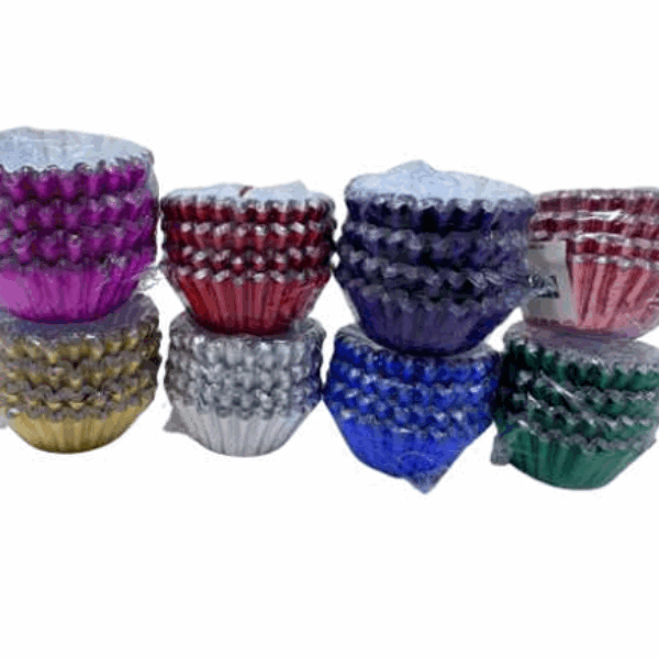 100PCS METALLIC CUPCAKE  LINERS